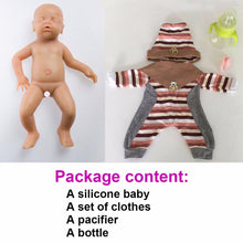 Load image into Gallery viewer, 18inch Silicone Babies Dolls Girl Eyes Closed Alive Real Reborn Baby with Clothes
