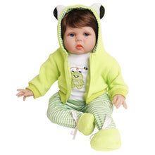 Load image into Gallery viewer, 55cm Reborn Baby Dolls 2 Outfits Newborn Lifelike Girl Toys Full Silicone
