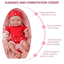 Load image into Gallery viewer, 36cm Full Silicone Reborn Doll 3 Colors Eyes Choices Realistic Baby Toys
