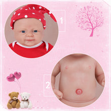 Load image into Gallery viewer, 36cm Full Silicone Reborn Doll 3 Colors Eyes Choices Realistic Baby Toys
