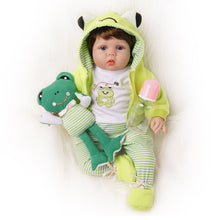 Load image into Gallery viewer, 55cm Reborn Baby Dolls 2 Outfits Newborn Lifelike Girl Toys Full Silicone
