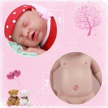 Load image into Gallery viewer, 18inch Silicone Babies Dolls Girl Eyes Closed Alive Real Reborn Baby with Clothes
