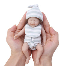 Load image into Gallery viewer, 6inch Mini Reborn Baby Doll Girl Doll Full Body Silicone with Rooted Hair
