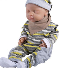 Load image into Gallery viewer, 18inch Silicone Babies Dolls Girl Eyes Closed Alive Real Reborn Baby with Clothes
