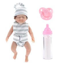 Load image into Gallery viewer, 6inch Mini Reborn Baby Doll Girl Doll Full Body Silicone with Rooted Hair
