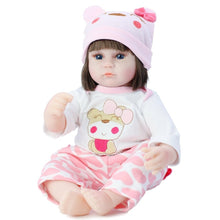 Load image into Gallery viewer, Silicone Reborn Doll 42cm Alive Toddler Realistic Lifelike Real Girl Baby Doll
