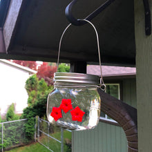 Load image into Gallery viewer, Beautiful Hummingbird Feeder Mason Jar With Ports Flower Hanging
